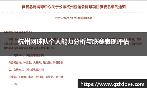 杭州网球队个人能力分析与联赛表现评估